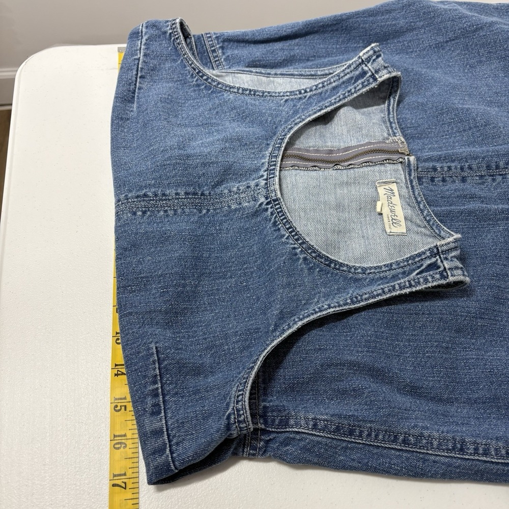 Madewell Womens Denim Jumper Dress Size M 90s Country Pockets Cottagecore - Picture 10 of 11